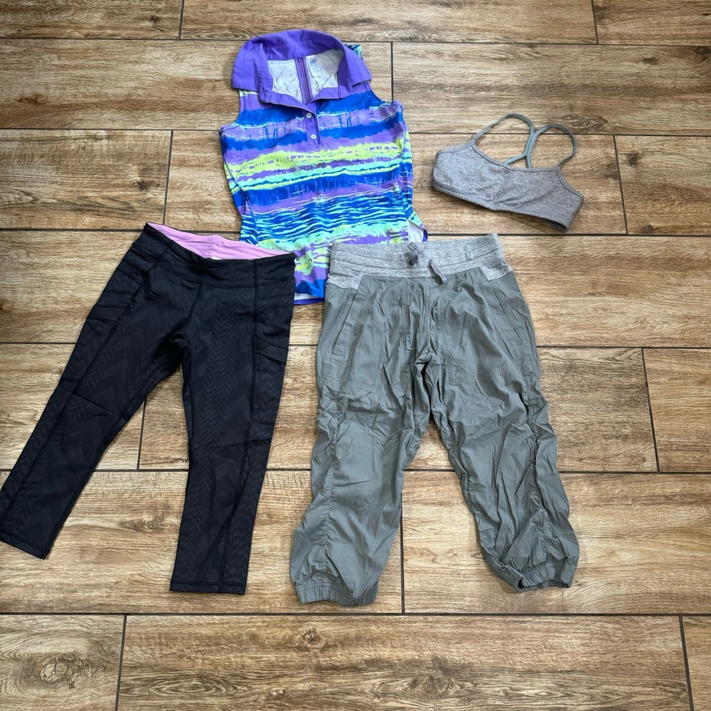 IVIVVA By Lululemon Girl Lot Of 11 Sz 12 Jackets Fleece Pants Leggings Tank Bra - Picture 9 of 15